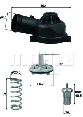 WILMINK GROUP Термостат, охлаждающая жидкость WG1426508